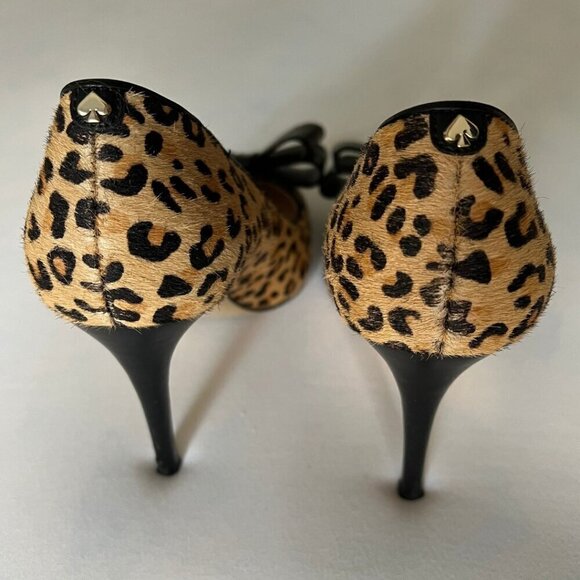 Kate Spade NY Vibo Leopard Print Real Fur Pumps Size 7M - Picture 5 of 7